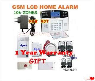 Wireless GSM SMS Auto dial Home Security System Auto dial Alarm LCD 