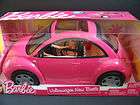 BARBIE NEW Volkswagen BEETLE Car + Doll Hot Pink Set World Bug Mattell 