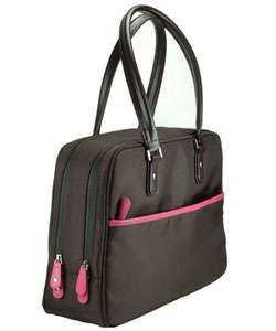 Pinder Bags Chocolate / Pink GiddyUp Womens 14 inch Laptop Bag 
