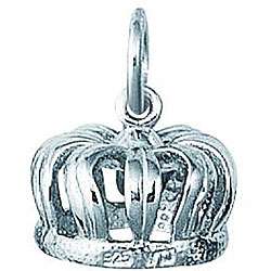 Sterling Silver Kings Velvet Crown Charm  