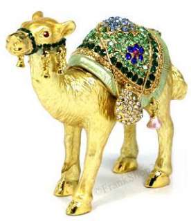 Exquisite Camel Trinket Box w/ Austrian Crystals  