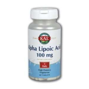 Alpha Lipoic Acid 60 Tabs, 100 mg (The Metabolic Antioxidant.)   KAL