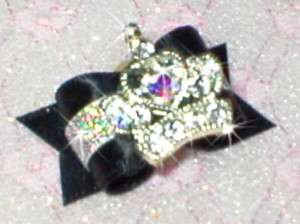 Vals Dog Bows~X sm Jeweled Crown For yorkie ect  