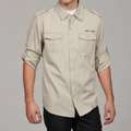 Seven7 Mens Bleached Beige Button Down Shirt Was $59.99 