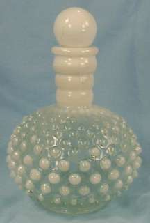 Vintage OPALESCENT HOBNAIL GLASS COLOGNE BOTTLE  