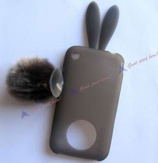 Soft Cute Bunny Rabbit Silicone Bumper Case Cover for Iphone 3G 3GS 