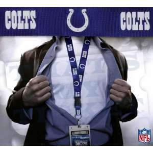 Colts NFL Lanyard Key Chain & Ticket Holder   Blue  Sports 