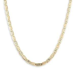    14k White Yellow Rose Gold Valentino Necklace 3.2 mm Jewelry