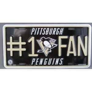    Pittsburgh Penguins #1 FAN Logo License Plat 