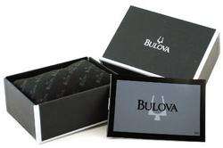 Bulova Mens 98E109 Diamond Case Black Dial Watch  