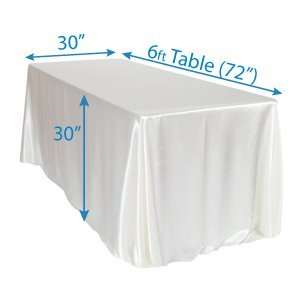  CASE OF 5 90 x 132 Satin Tablecloths