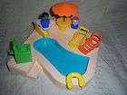 FISHER PRICE LITTLE PEOPLE SWIMMING POOL LOT #2526 WITH ACCESSORIES
