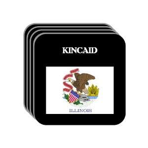 US State Flag   KINCAID, Illinois (IL) Set of 4 Mini Mousepad Coasters