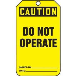 Tag, Caution Do Not Operate, Back A, 5 7/8 X 3 1/8, PF Cardstock 