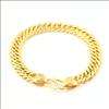 Cool Mens 18K Yellow Gold Filled Snake Bracelet Chain  
