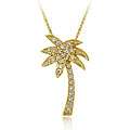 Icz Stonez 18k Goldplated Sterling Silver Cubic Zirconia Palm Tree 