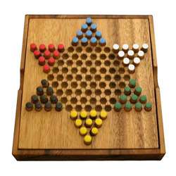 Wood Chinese Checkers Travel Game (Thailand)  