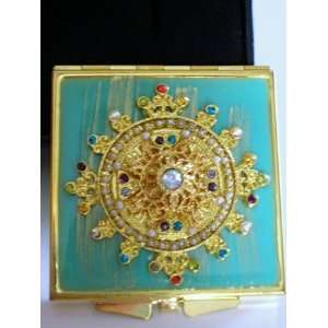  Elegant Portable Compact Mirror with Crystals Everything 