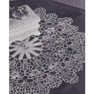 Vintage Crochet PATTERN to make   Wild Rose Flower Doily Motif. NOT a 