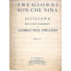  CHE NINA (Siciliana) per Canto e Pianoforte, #36235, Only in Italian 