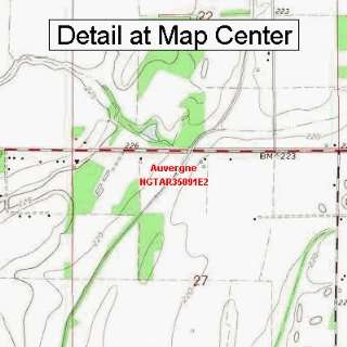  USGS Topographic Quadrangle Map   Auvergne, Arkansas 