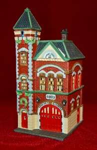 DEPT.56 CHRISTMAS IN THE CITY RED BRICK FIRE STATION MIB 