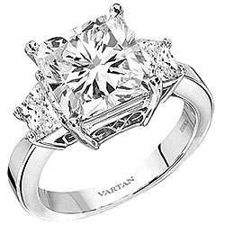   4ct TDW Princess Diamond Engagement Ring (H, SI2)  