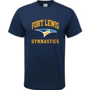 Fort Lewis College Skyhawks Navy Youth Gymnastics Arch T Shirt  