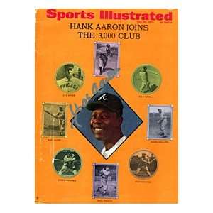   Aaron Autographed / Signed Sports Illustrated Magazine   May 25, 1970