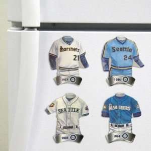  Seattle Mariners Jersey Evolution 4 Pack Magnets Sports 