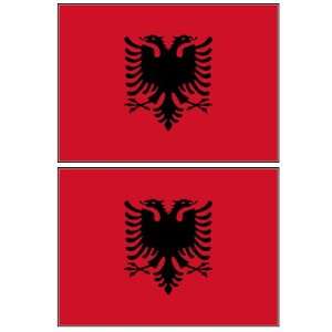 Albania Albanian Flag Stickers Decal Bumper Window Laptop Phone Auto 