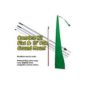  Shamrock (Dark) Green Wind Dancer Flag Kit (Flag, Pole 