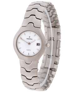 Festina Womens White Dial Stainless Steel Condor Watch   