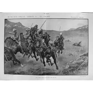   1900 GENERAL FRENCH LANCER PATROLS WAR SOLDIERS HORSES