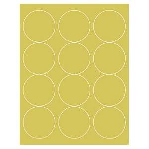   Chartreuse Circle Labels, 5 Sheets, 60 Labels