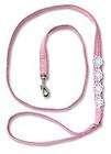 Spring Garden Dog Leash Lead 4 foot 6 foot Pink Floral Leashes