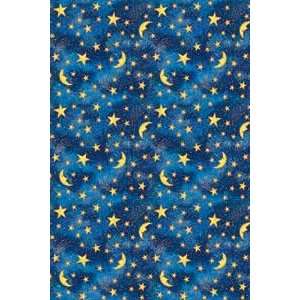  Joy Carpets Fluorescent Stars and Moons 44 blue Kids Room 