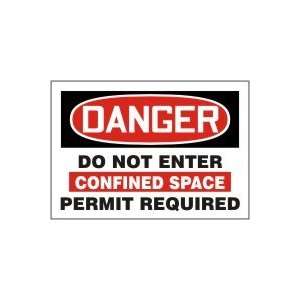  DANGER Labels DO NOT ENTER CONFINED SPACE PERMIT REQUIRED 