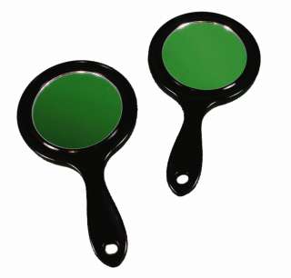 Lot of 2 Goody Small Black Hand Mirrors #80226 0739817583009  