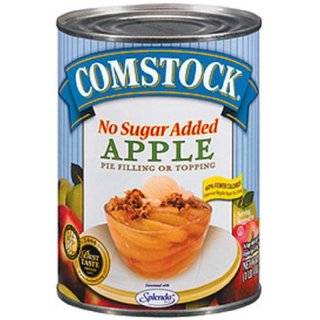Comstock No Sugar Added Apple Pie Filling and Topping, 20 Ounce (Pack 