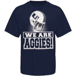  Utah State Aggies Navy Blue We Are Aggies T shirt Sports 