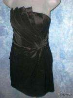 New ROMEO & JULIET COUTURE Black Stretch Strapless Cocktail Dress Size 