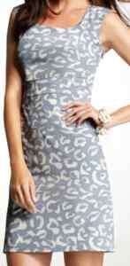 Ann Taylor Silk Watery Leopard Print Sheath Dress NWT  