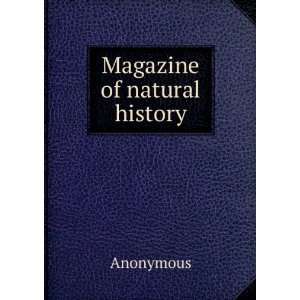  Magazine of natural history Anonymous Books