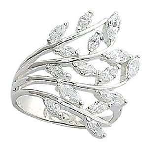  Sterling Silver CZ Dress Ring   Band Width 2.5mm. Setting 