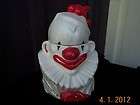 MCCOY POTTERY CLOWN COOKIE JAR marked MC COY from the 40`s