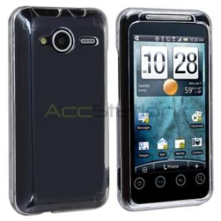 Clear Crystal Rubber Hard Case Cover For HTC EVO Shift 4G Sprint 