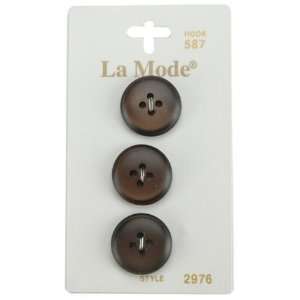  La Mode 3/4 Inch Brown Button