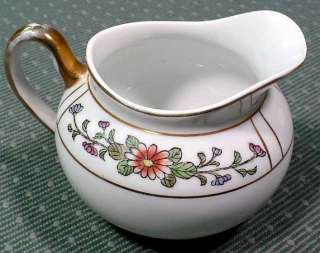 Crown Nippon Creamer & Sugar Set hand painted china  