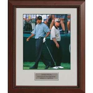   Woods & Jack Nicklaus 2000 PGA Valhalla Framed Pho 